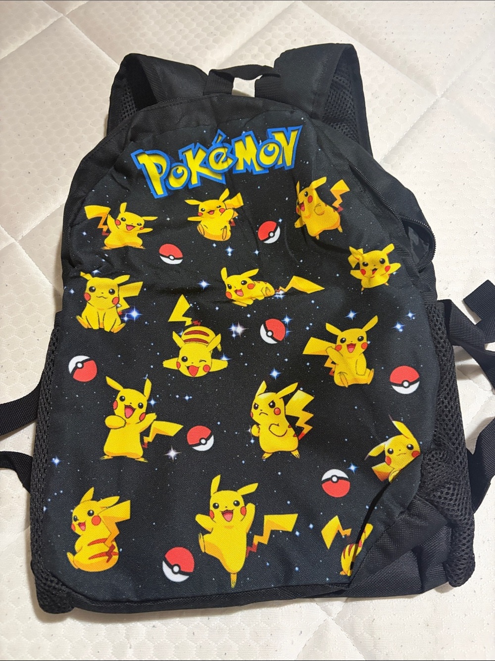 Kids Black Pikachu Backpack - Official Character Design